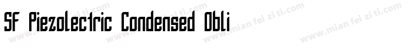 SF Piezolectric Condensed Oblique字体转换